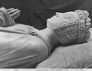 Nantes, St. Peter and St. Paul Cathedral, Tomb of Francis II, Duke of Brittany and Marguerite of Foix, detail of Marguerite de Foix (detail)